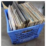 Milk Crate of Vinyl Records