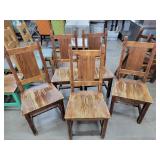 (5) Wooden Chairs