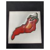 Mag Mor Studios ~Handpainted Hot Plate & Coaster