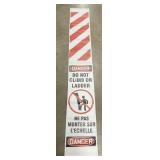 (10) Ladder Shield Wrap Danger Do Not Climb
