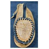 Unique Mexican Leather Handcrafted Coin Shoe