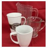 Kitchen Pitcher + Coffee Cups (3)