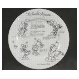 (1) Sketch Book Disney Dinner Plate ( New )