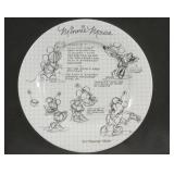 (1) Sketch Book Disney Dinner Plate ( New )