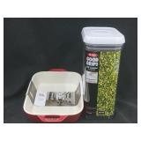 Staub Gratin Dish 1.1 L & OXO Pop Container 2.5 qt