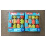 (2) New 16ct Fisher Price Snap Lock Beads