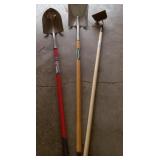 (3) Piece Light Duty Shovels & (1)  Hoe Gdn