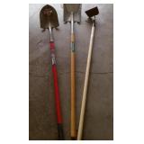 (3) Piece Light Duty Shovels & (1)  Hoe Gdn