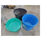 (3) Large Water Buckets