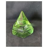 Cool Hexagon Pyramid Clear Glass Paper Weight