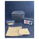 Small Leather Case, Shoe Sponge and Nubuc