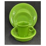 Fiesta Lemongrass 4 Pc Place Setting, Bright Green