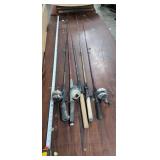 5 Fishing Rods & 3 Reels