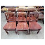 (6) 18x16.5x35in Wooden Chairs