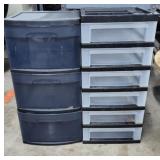 (2) Plastic Storage Units 24.5"×12"×14"