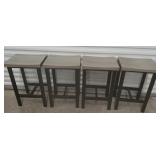 (4) Kaystone Curve Bar Stools Metal Base