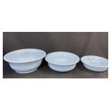 (3) HLC Fiesta Periwinkle Bowls, Blue