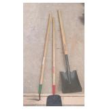 (3) Piece Light Duty /Shovel, Hoe Scuffle & Aggie