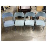 (4) Green Foldable Chairs