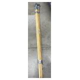 (4) Metal Mop Handles 5 ft