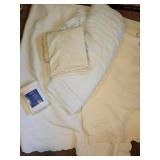 (2) White Spiegel Blankets and Linens