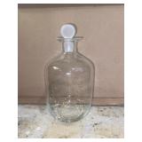 8 in. Glass Bottle with Frosted Stopper