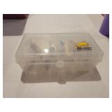 8x4x3in Tackle Box and Lures