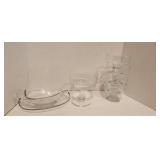 Gravy Boat; Margarita Glass; 4 Dessert Bowls