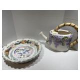 Lg Pie Plate + Ceramic Watering Can