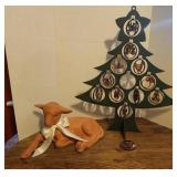 Pottery Lamb + Wooden Advent Tree