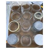 (12) Quart size canning jars