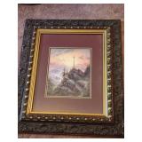 20x17in Framed Sunrise by Thomas Kincaid with COA