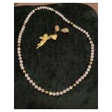 Necklace, Clip on Earrings and Cupid Pin