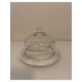 Marble Cheese Board w/Glass Dome
