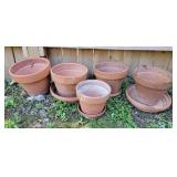 (5) Terracotta Pots