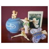 Butterfly Night Light and Angle Figurines