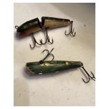 (2) Vintage Wooden Lures
