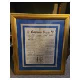 20x17 Framed Common Sense