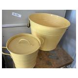 (2) Yellow Buckets