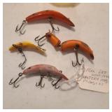 (4) Flex Ike Vintage Fishing Lures