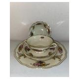 (4) Pcs. Schlaggenwald Embellished Floral China