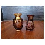 (2) 4in Czech Republic Vases