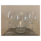 Ice Bucket & Pair of Glasses