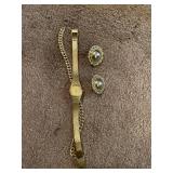 Watch and Clip on Earrings