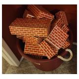 Plastic Tub w/Faux Chimney Blocks