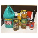 Bleach, Goo Gone, Pine Sol etc.