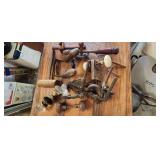 Table Lot of Old Hand Tools