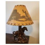 24in Ceramic Horse Cowboy Lamp