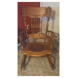 Vintage Solid Wood Rocking Chair