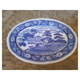 Vintage Blue Willow Platter 12 in